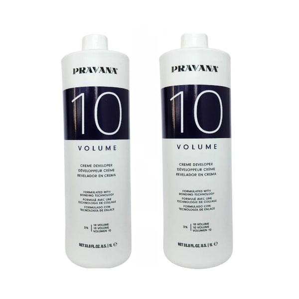 Kit 2 Pravana Peróxido Chromasilk Creme Developer 10 Vol 1l